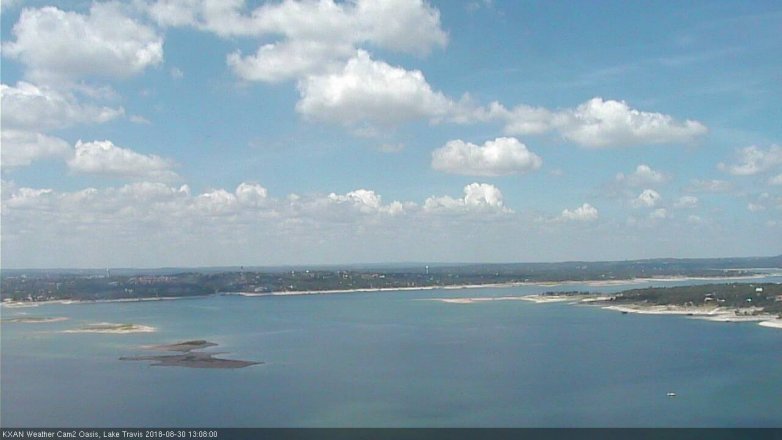 Lake Travis webcam, August 30, 2018 12:10 PM CT