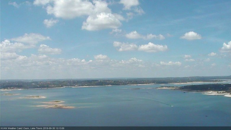Lake Travis webcam, August 30, 2018 12:15 PM CT