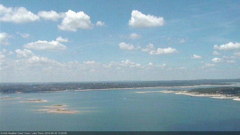 Lake Travis webcam, August 30, 2018 12:30 PM CT