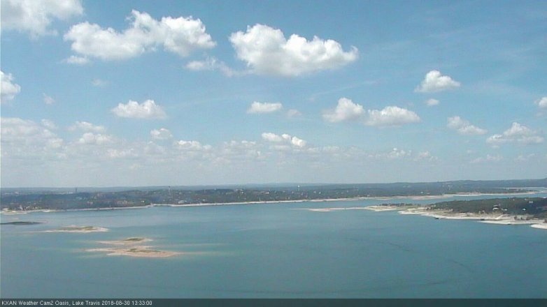 Lake Travis webcam, August 30, 2018 12:35 PM CT