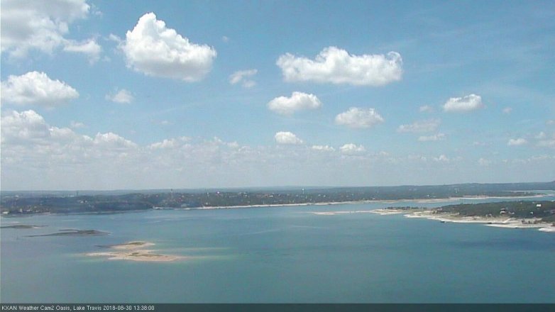 Lake Travis webcam, August 30, 2018 12:40 PM CT