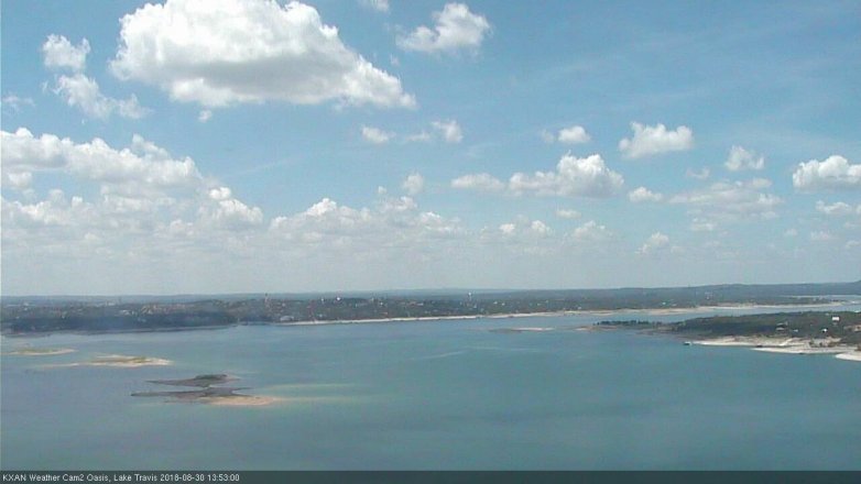 Lake Travis webcam, August 30, 2018 12:55 PM CT