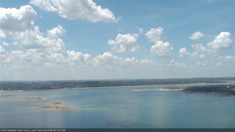 Lake Travis webcam, August 30, 2018 1:15 PM CT