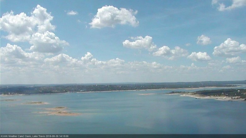 Lake Travis webcam, August 30, 2018 1:20 PM CT