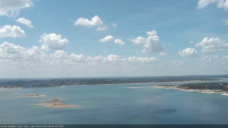 Lake Travis webcam, August 30, 2018 1:25 PM CT