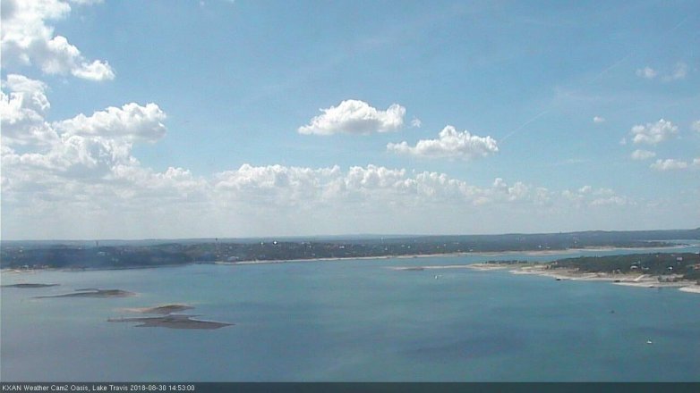 Lake Travis webcam, August 30, 2018 1:55 PM CT