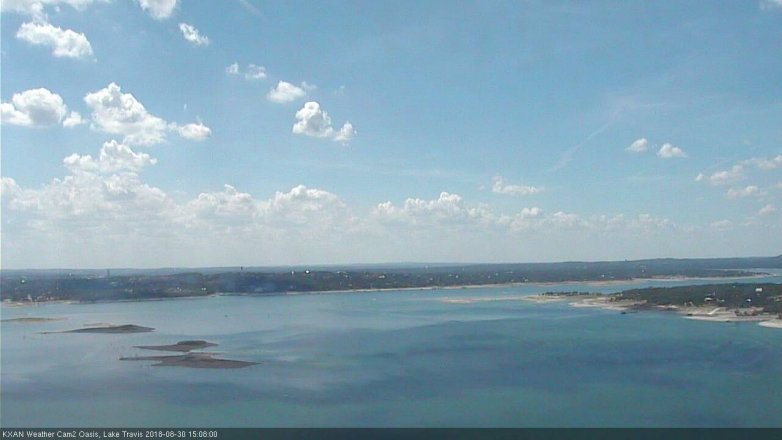Lake Travis webcam, August 30, 2018 2:10 PM CT