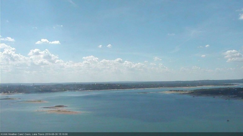 Lake Travis webcam, August 30, 2018 2:20 PM CT