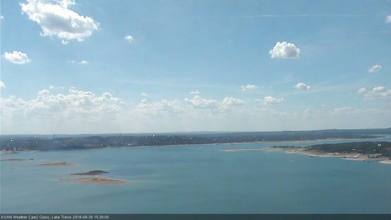 Lake Travis webcam, August 30, 2018 2:40 PM CT