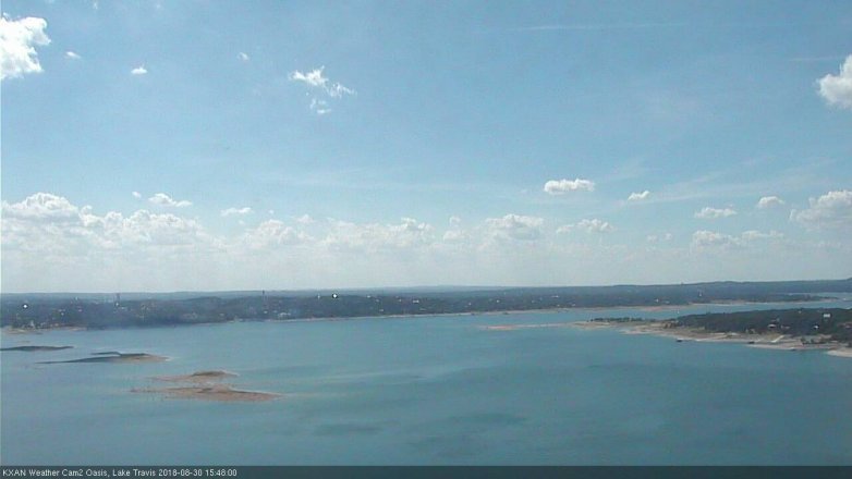 Lake Travis webcam, August 30, 2018 2:50 PM CT