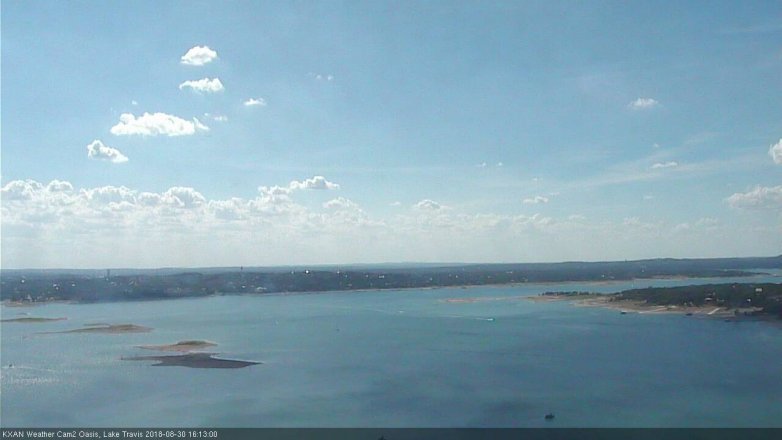 Lake Travis webcam, August 30, 2018 3:15 PM CT