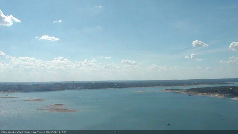 Lake Travis webcam, August 30, 2018 3:20 PM CT