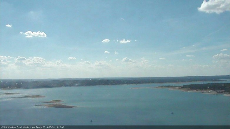 Lake Travis webcam, August 30, 2018 3:30 PM CT