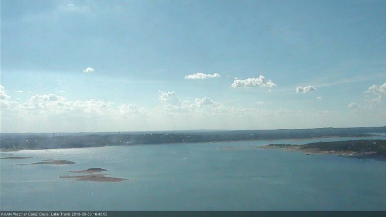 Lake Travis webcam, August 30, 2018 3:45 PM CT