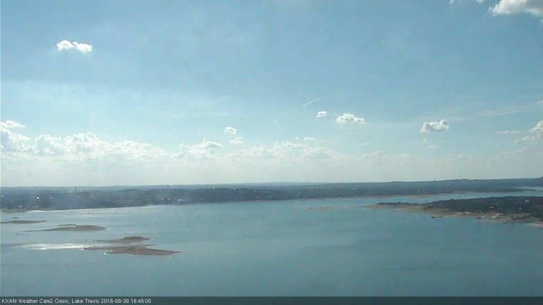 Lake Travis webcam, August 30, 2018 3:50 PM CT