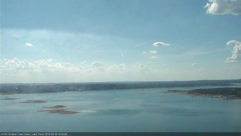 Lake Travis webcam, August 30, 2018 3:55 PM CT