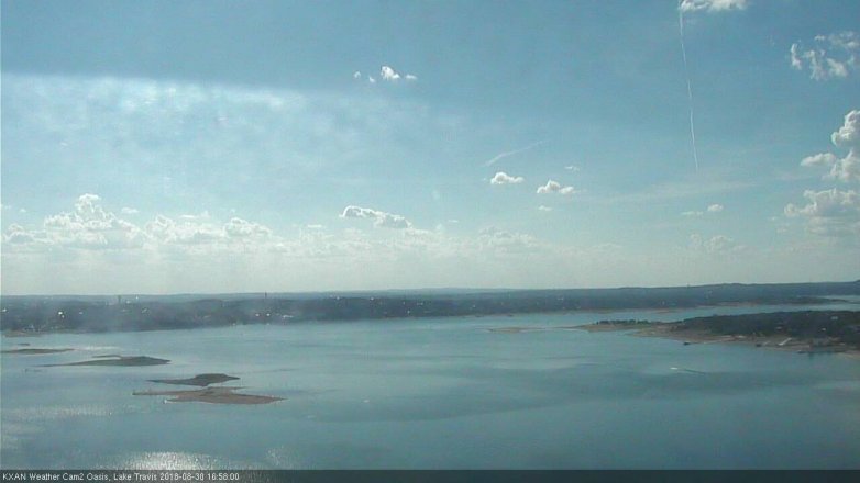 Lake Travis webcam, August 30, 2018 4:00 PM CT