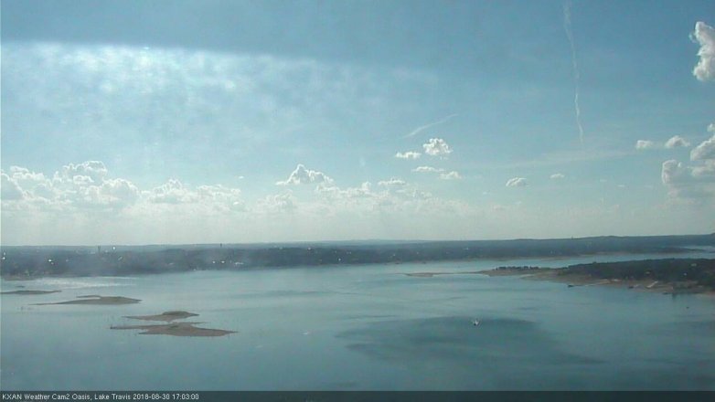 Lake Travis webcam, August 30, 2018 4:05 PM CT
