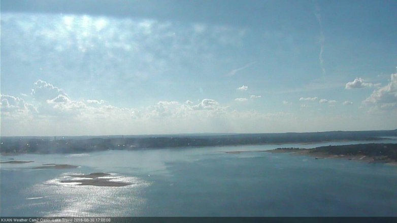 Lake Travis webcam, August 30, 2018 4:10 PM CT