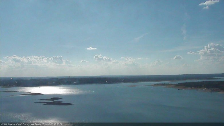 Lake Travis webcam, August 30, 2018 4:25 PM CT
