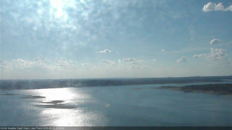 Lake Travis webcam, August 30, 2018 4:30 PM CT