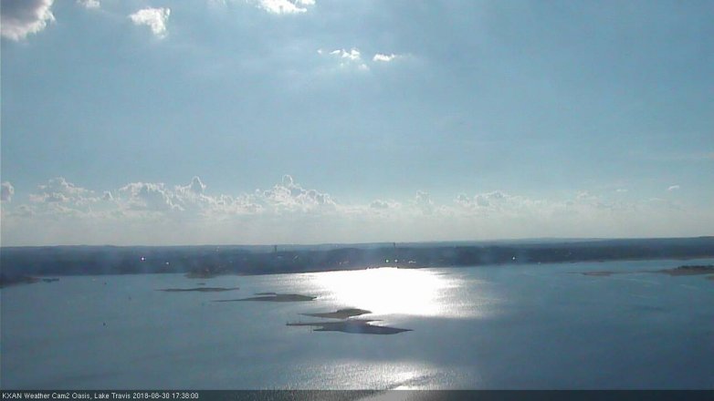 Lake Travis webcam, August 30, 2018 4:40 PM CT