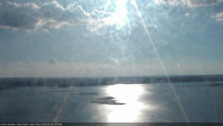 Lake Travis webcam, August 30, 2018 4:55 PM CT