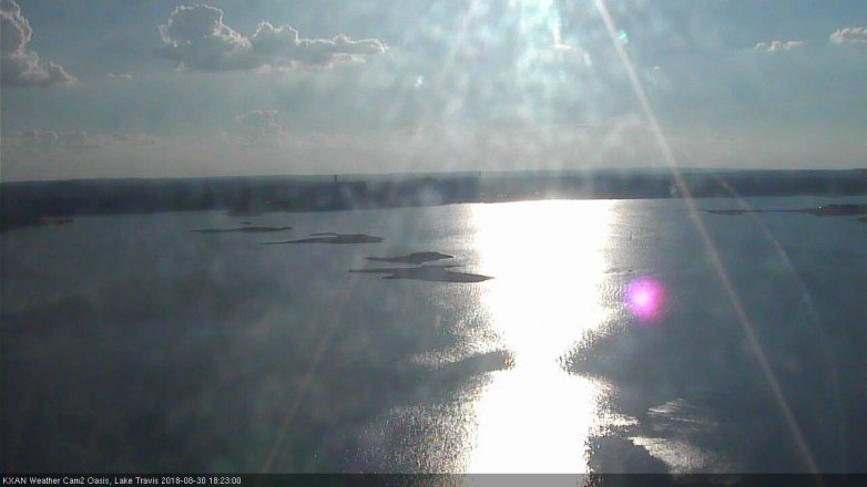 Lake Travis webcam, August 30, 2018 5:25 PM CT