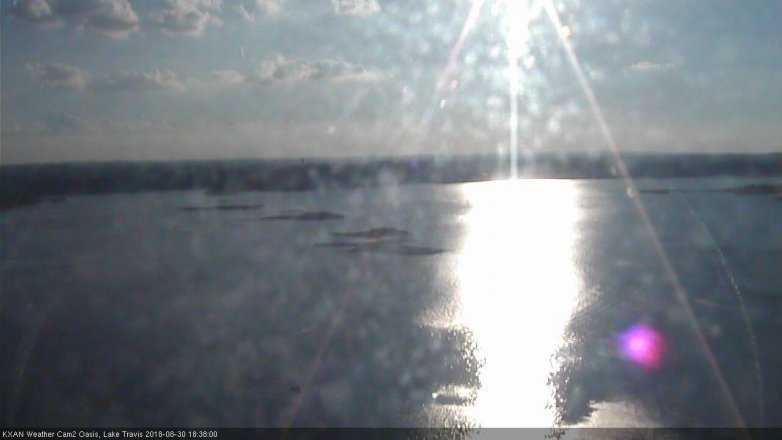Lake Travis webcam, August 30, 2018 5:40 PM CT