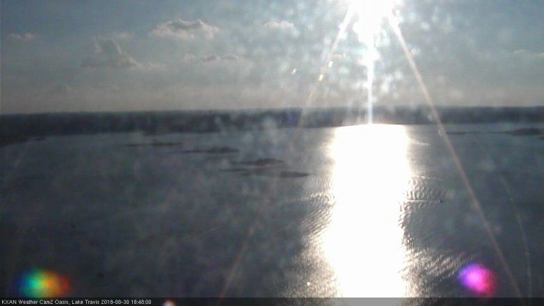 Lake Travis webcam, August 30, 2018 5:50 PM CT