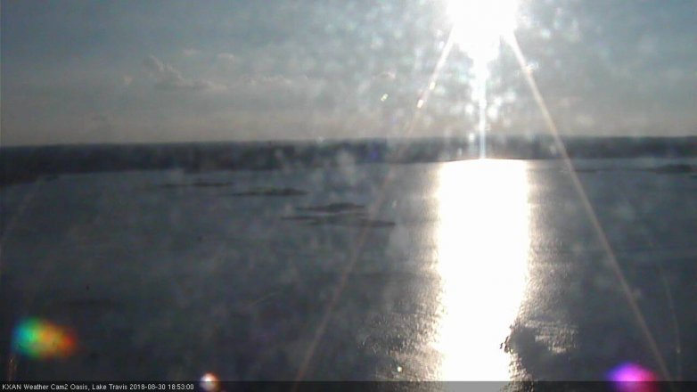 Lake Travis webcam, August 30, 2018 5:55 PM CT