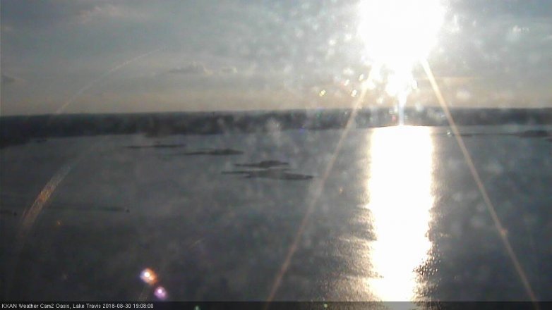 Lake Travis webcam, August 30, 2018 6:10 PM CT