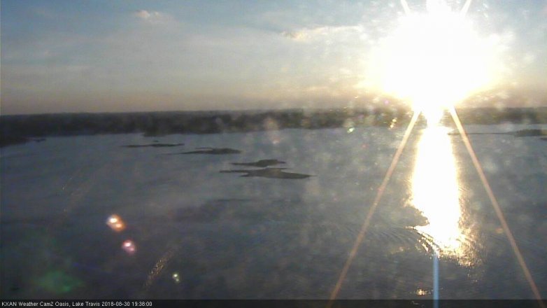 Lake Travis webcam, August 30, 2018 6:40 PM CT