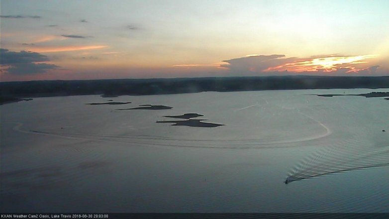 Lake Travis webcam, August 30, 2018 7:05 PM CT