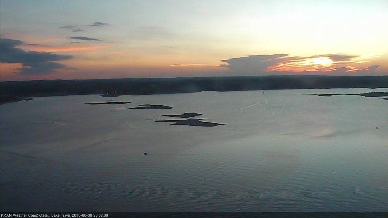 Lake Travis webcam, August 30, 2018 7:10 PM CT
