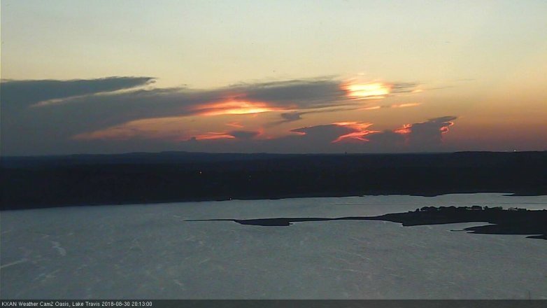 Lake Travis webcam, August 30, 2018 7:15 PM CT
