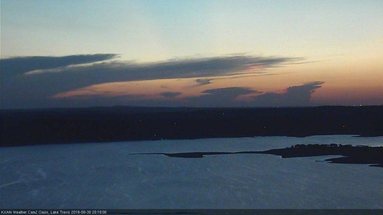 Lake Travis webcam, August 30, 2018 7:20 PM CT