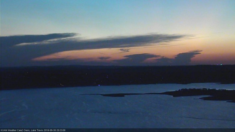 Lake Travis webcam, August 30, 2018 7:25 PM CT