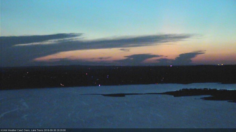 Lake Travis webcam, August 30, 2018 7:30 PM CT