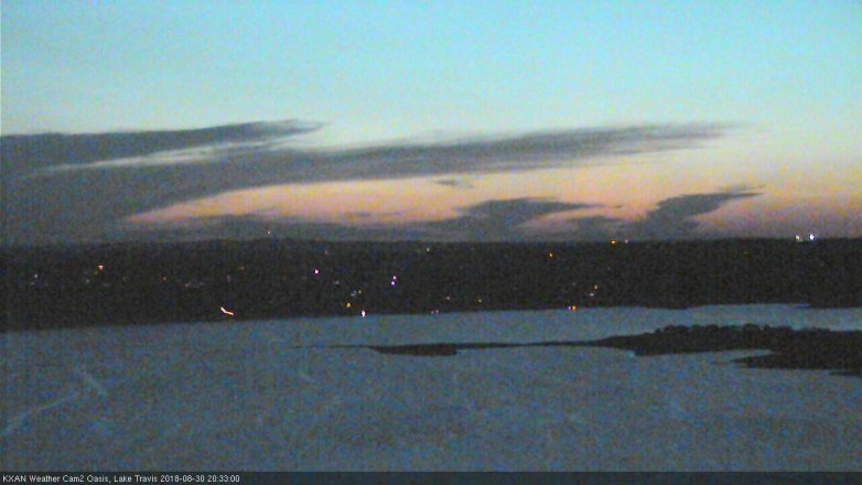 Lake Travis webcam, August 30, 2018 7:35 PM CT