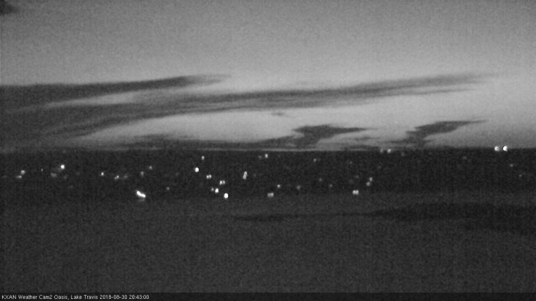 Lake Travis webcam, August 30, 2018 7:45 PM CT