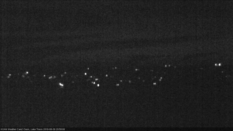 Lake Travis webcam, August 30, 2018 8:00 PM CT
