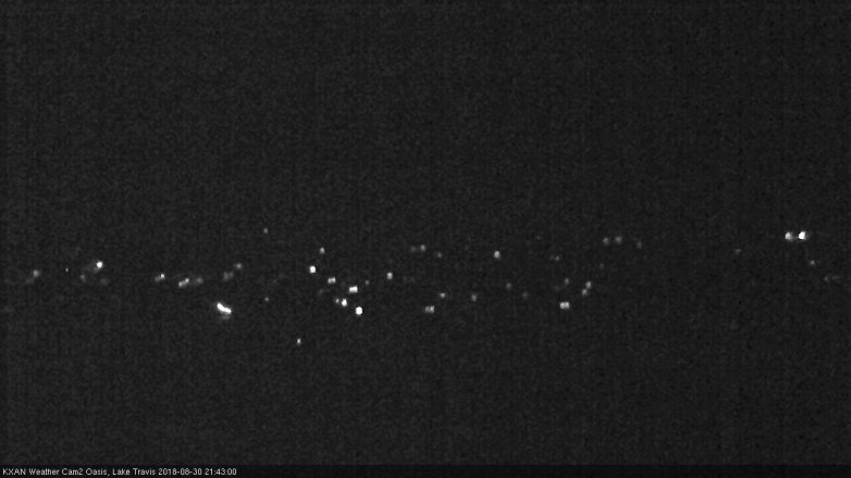 Lake Travis webcam, August 30, 2018 8:45 PM CT