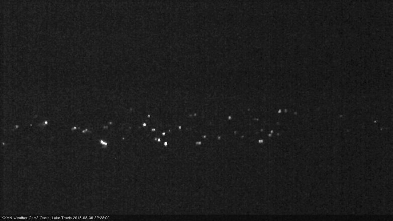 Lake Travis webcam, August 30, 2018 9:30 PM CT