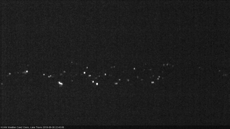 Lake Travis webcam, August 30, 2018 9:45 PM CT