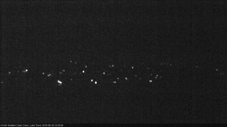 Lake Travis webcam, August 30, 2018 10:30 PM CT