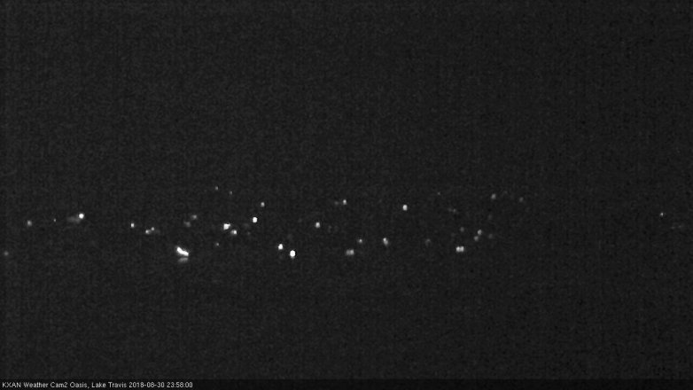 Lake Travis webcam, August 30, 2018 11:00 PM CT