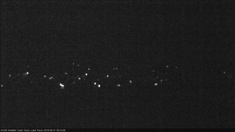 Lake Travis webcam, August 30, 2018 11:25 PM CT