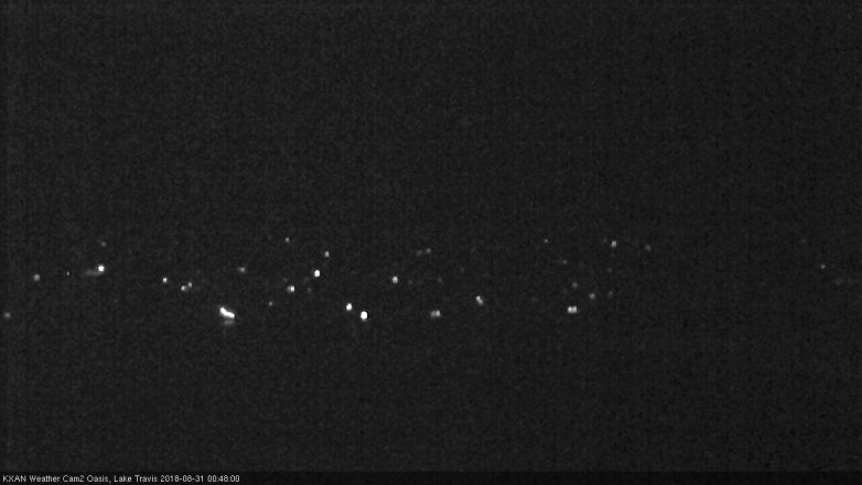 Lake Travis webcam, August 30, 2018 11:50 PM CT