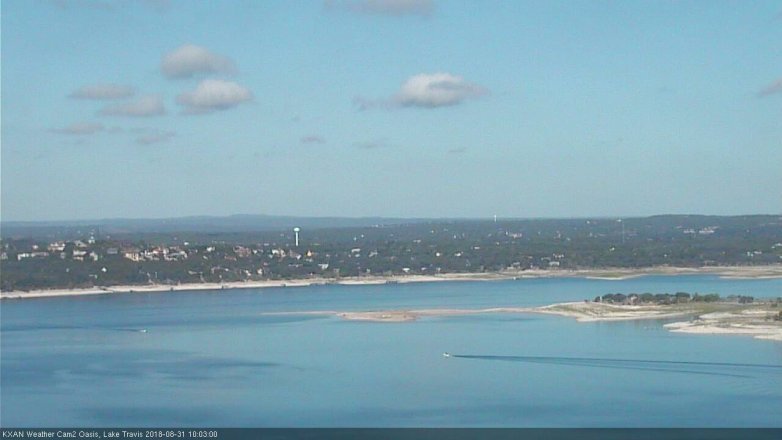 Lake Travis webcam, August 31, 2018 9:05 AM CT